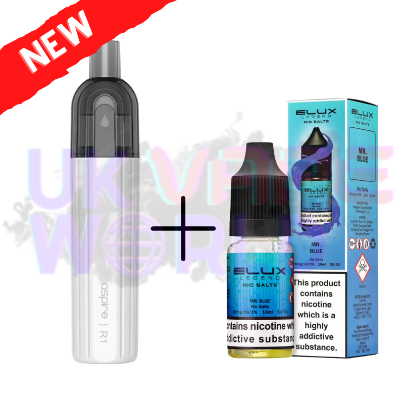 MR BLUE ELUX LEGEND Salt 3500puff x Aspire Disposble Kit