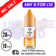 Shop White Peach Razz Crystal Clear Bar Nic 10ML Nicotine Salt eLiquid - UK Vape World