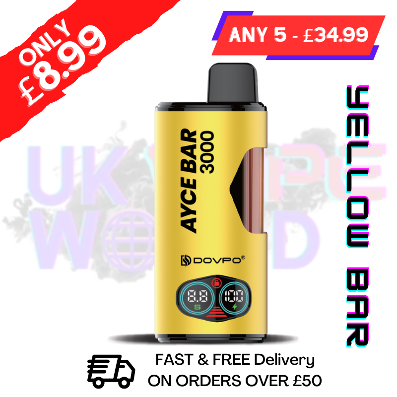 Shop Yellow Bar DOVPO ACE Bar 3000 4 in 1 Disposable Kit - UK Vape World