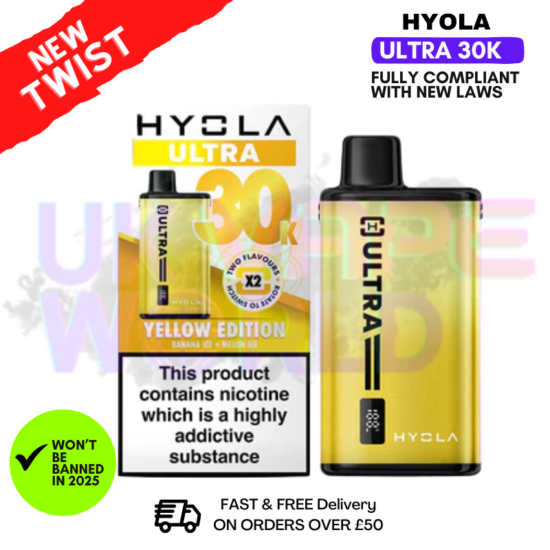 Yellow Edition Hyola Ultra 30K Puff Prefilled Pod Kit
