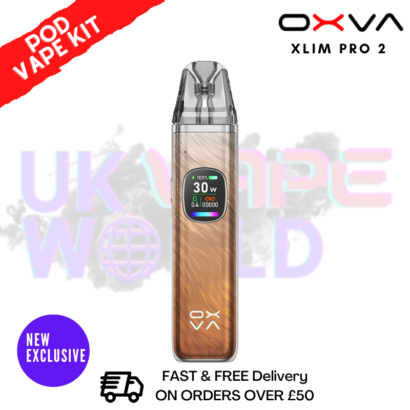 Amber Orange Oxva Xlim Pro 2 Pod Kit + Free 100ML Liquid