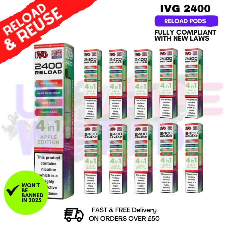 Apple Edition IVG 2400 RELOAD Pods - Box Of 10