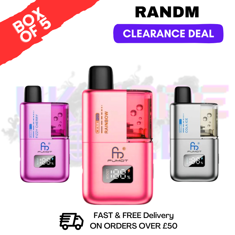 Shop RandM Fumot 10K Puff Kit BOX OF 5 - £19.99 (Clearance) - UK Vape World