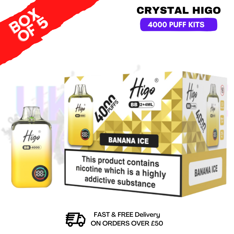 shop Banana ICE Crystal Higo 4000 Pod Kits Box Of 5 - Ukvapeworld