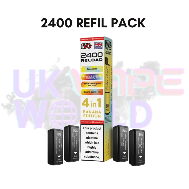 Banana Edition IVG 2400 RELOAD Pods - Box Of 10