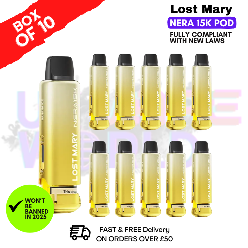 Banana ICE Lost Mary Nera15K REFIL Box OF 10