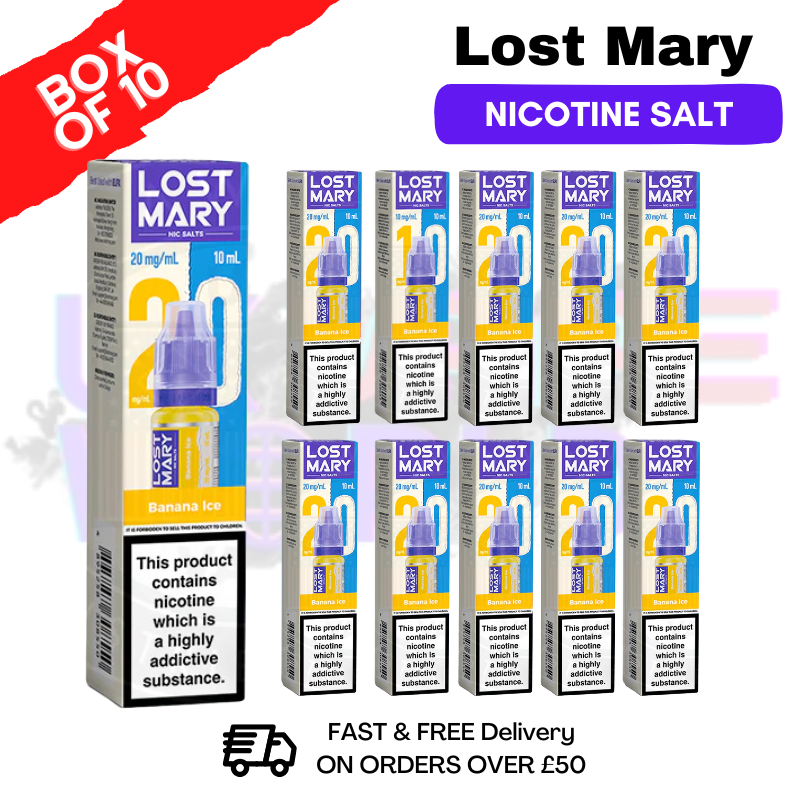 Shop Banana ICE Lost Mary Nic Salt BOX OF 10 - Lowest Price - Lowest Price