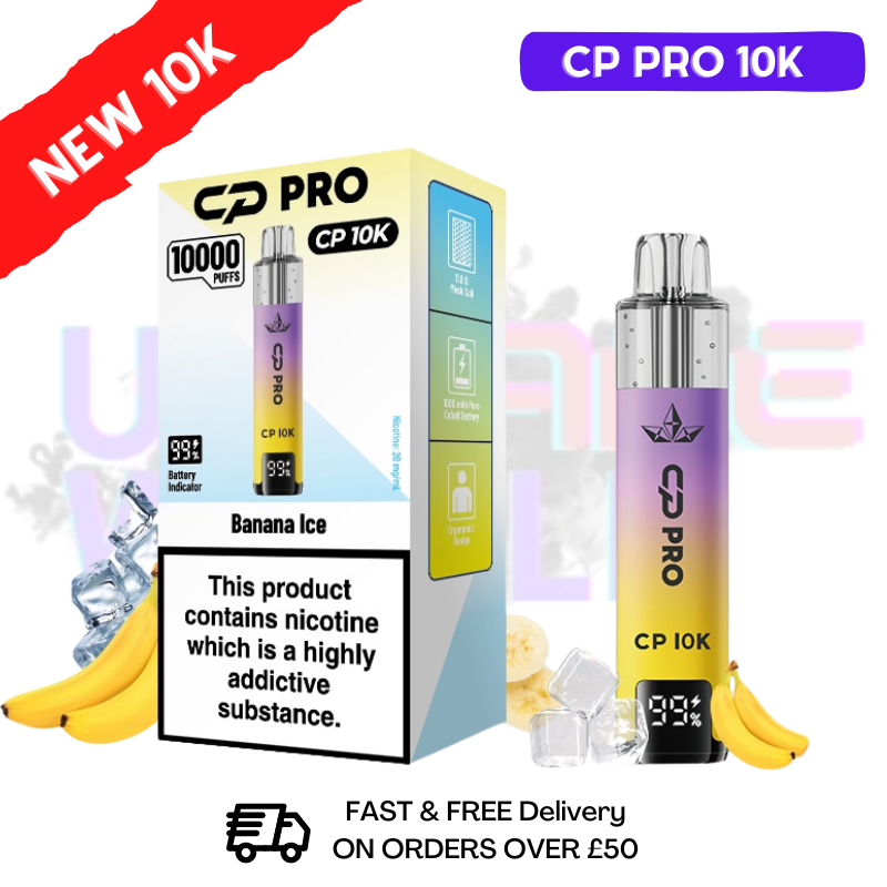 Banana Ice Cp Pro 10K Puff Pod Kit - ukvapeworld