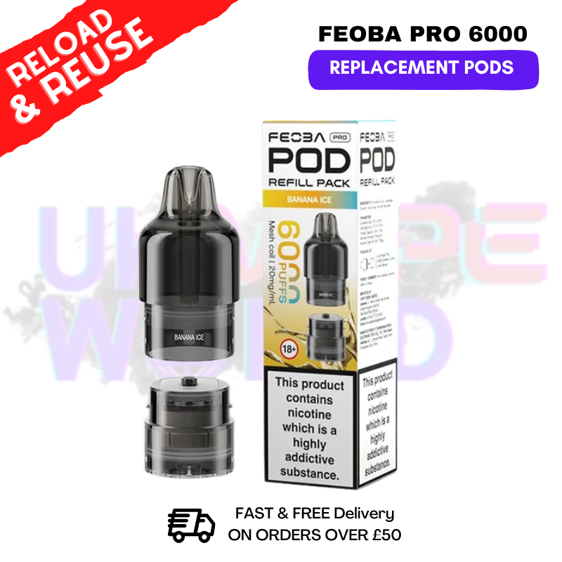 Banana Ice FEOBA Pro 6000 Replacement Pods - ukvapeworld