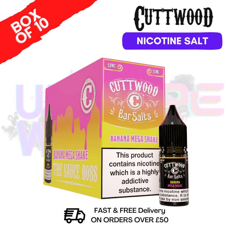 Banana Mega Shake Cuttwood Bar Salt BOX OF 10