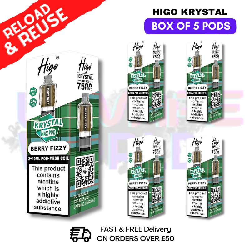 Berry Fizzy Krystal Higo Max Replacement Pods BOX OF 5 - ukvapeworld