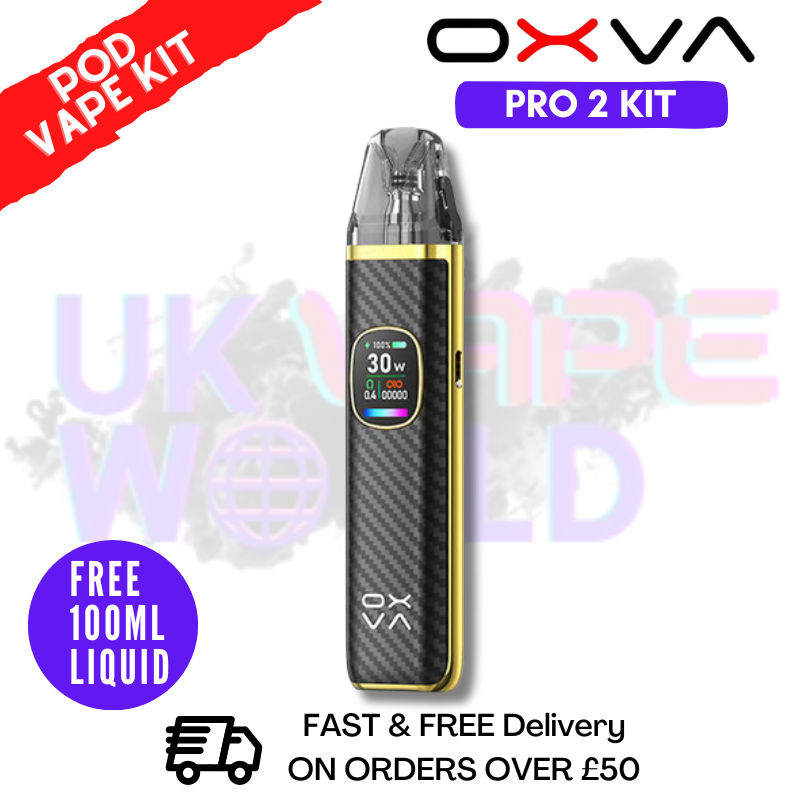 Shop Black Carbon Oxva Xlim Pro 2 Pod Kit + Free 100ML Liquid - UK Vape World