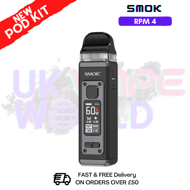 Black Smok Rpm 4 kit Pod + Free Nic Salt (PRICE £21.99) - ukvapeworld