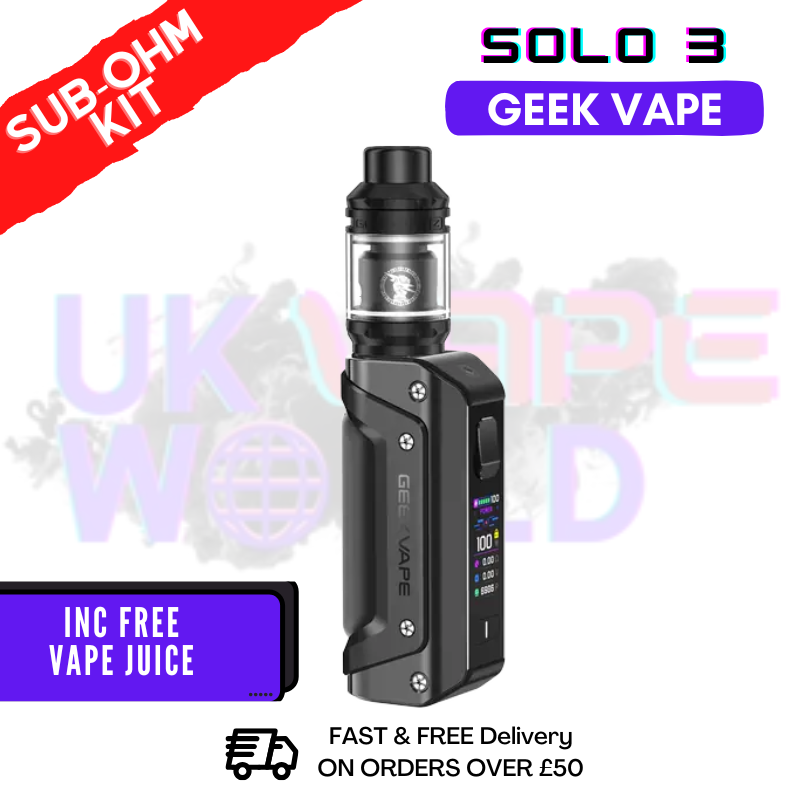 Shop Black GeekVape Aegis Solo 3 Sub Ohm Kit - UK Vape World