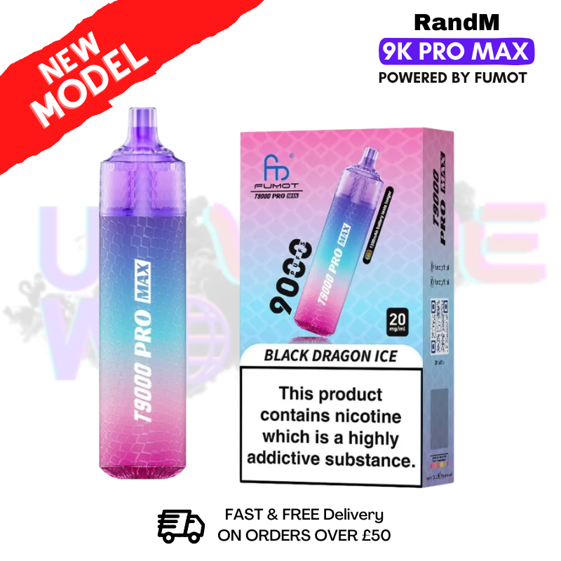 Black Dragon Ice RandM T9000 Pro Max Pod Kit - ukvapeworld