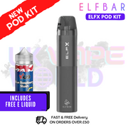 Shop Black Elf Bar ELFX Refillable Pod Vape Kit + Free Liquid