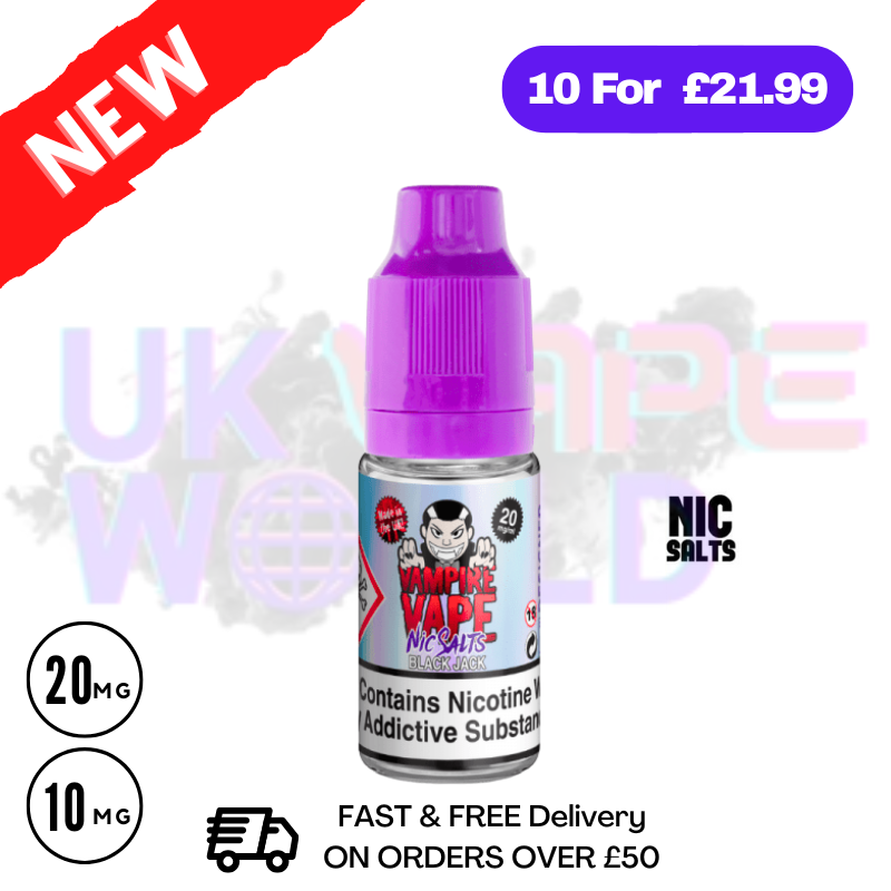 Shop Vampire Vape Black Jack 10ml Nic Salt - UK Vape World