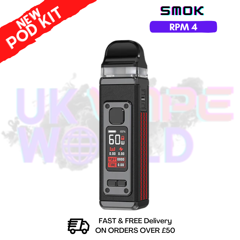 Black Leather Smok Rpm 4 kit Pod + Free Nic Salt (PRICE £21.99) - ukvapeworld