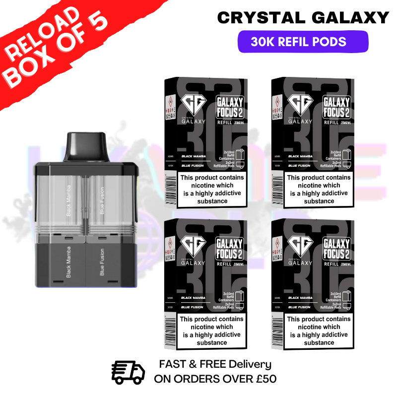 Shop Black mamba Crystal Galaxy 30K Replacement Pods Box Of 5 - Ukvapeworld