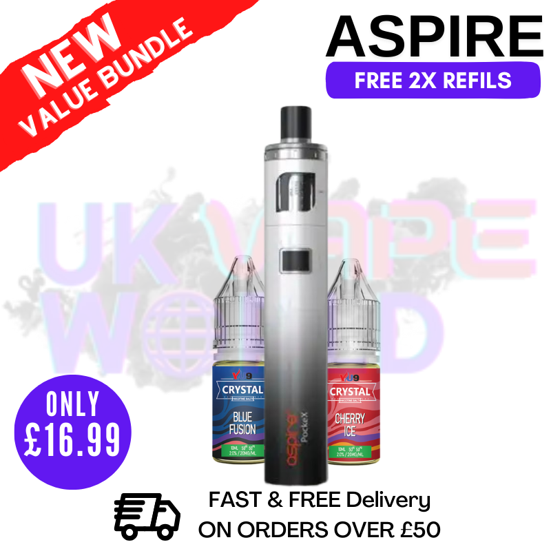 Aspire Pockex Black & White Gradient AIO Vape Pen Starter Kit