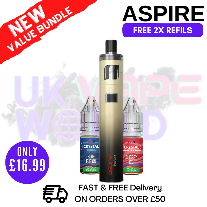 Shop Aspire Pockex Gold Gradient AIO Vape Pen Starter Kit | Cheapest - UK Vape World