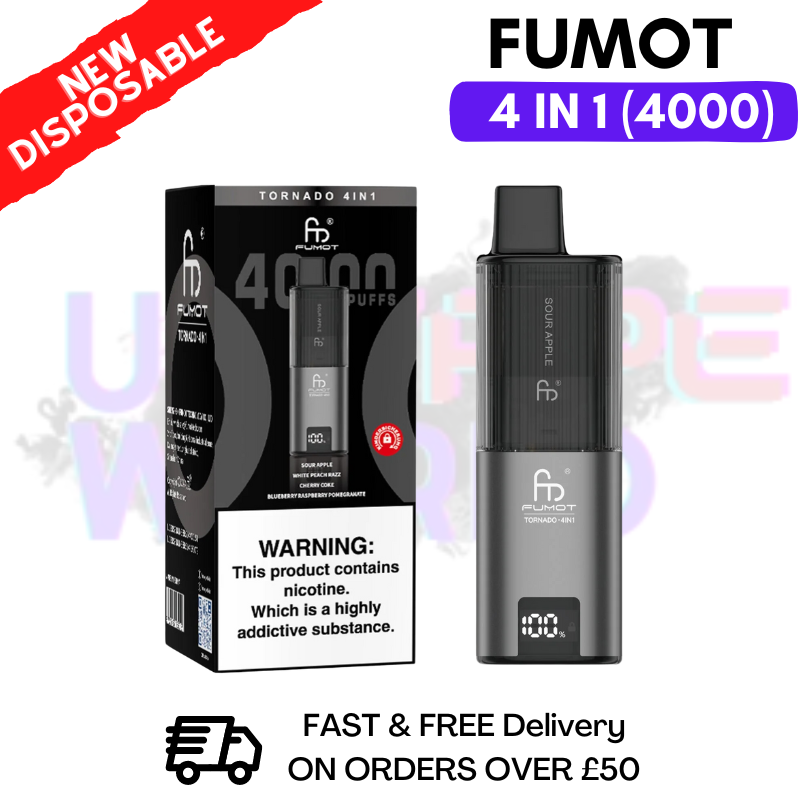 Shop Black Edition Fumot Tornado 4000 Puff Disposable Vape Kit - UK Vape World