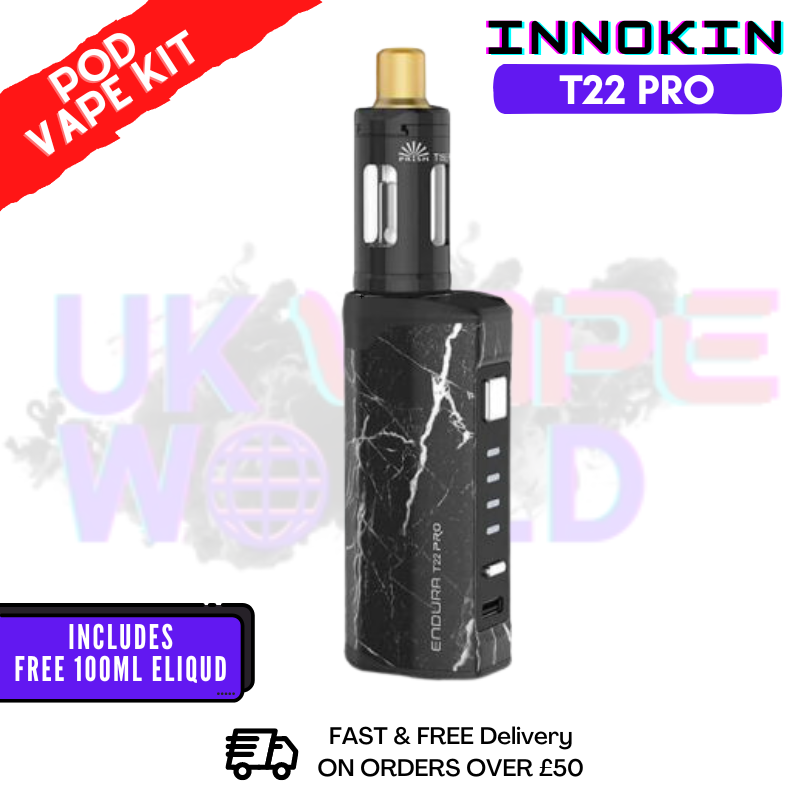 Shop Black Marble Innokin Endura T22 Pro Kit + FREE 100ML E Liquid - UK Vape World