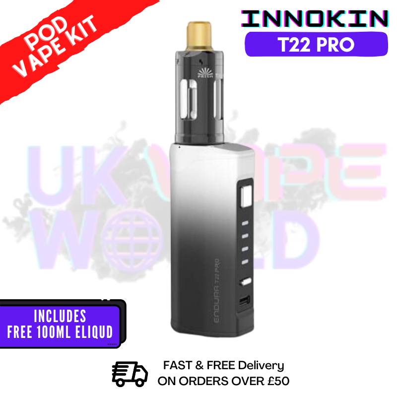 Shop Black Spray Innokin Endura T22 Pro Kit + FREE 100ML E Liquid - UK Vape World