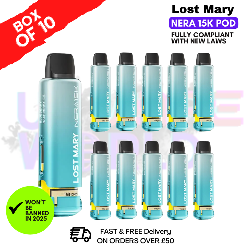 Blueberry Raspberry ICE Lost Mary Nera15K REFIL Box OF 10