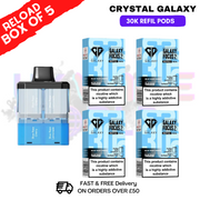Shop Blue Razz Cherry Crystal Galaxy 30K Replacement Pods Box Of 5 - Ukvapeworld