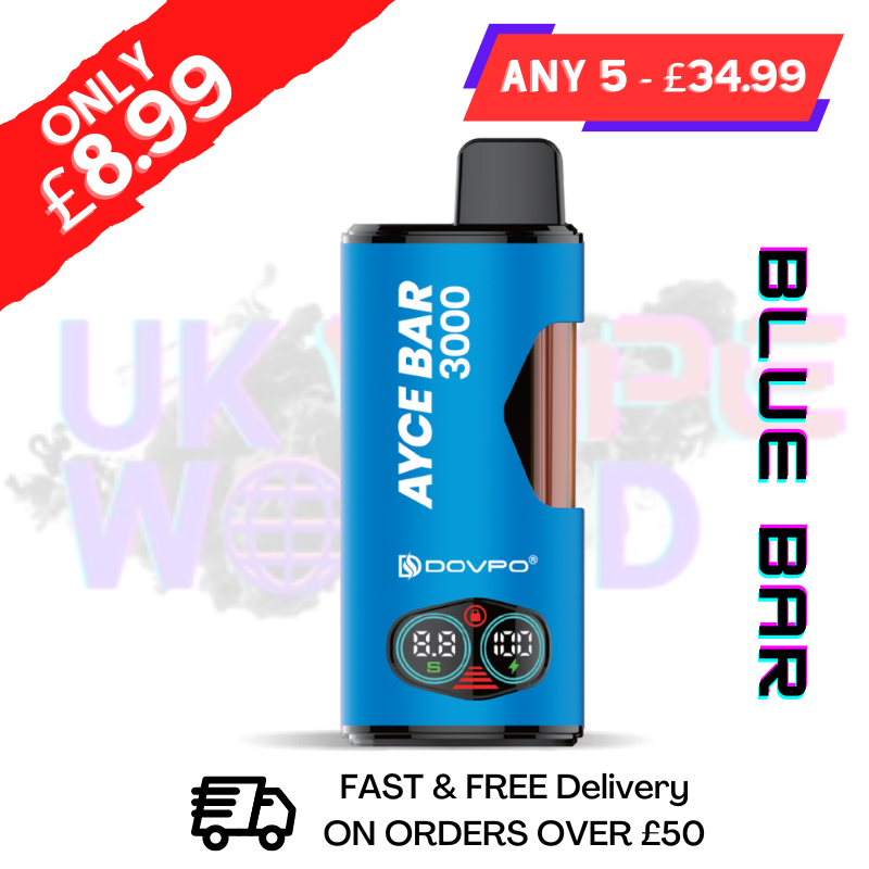 Shop Blue Bar DOVPO ACE Bar 3000 4 in 1 Disposable Kit - UK Vape World