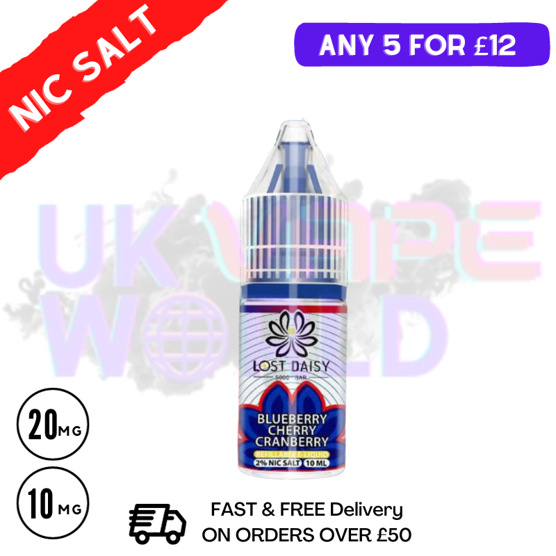 Blueberry Cherry Cranberry LOST Daisy Nic Salt 10ML eLiquid