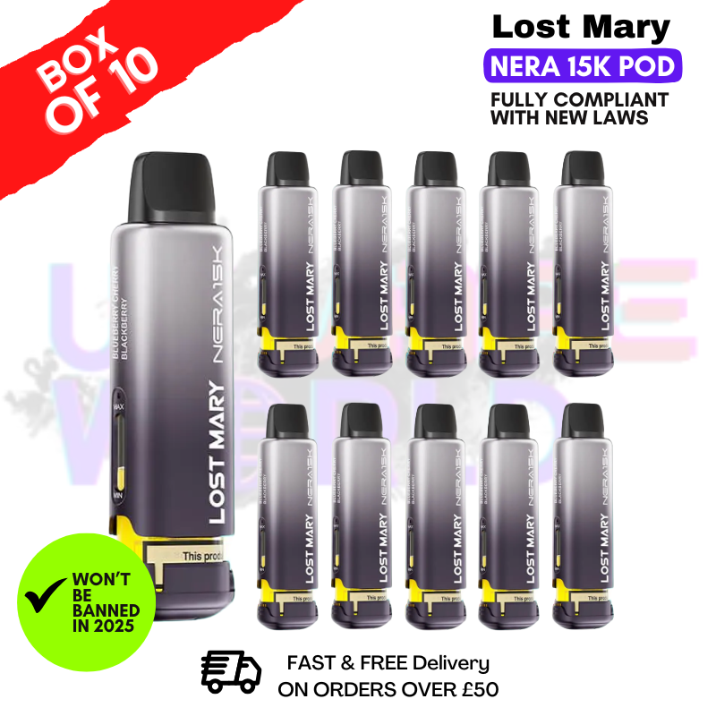 Blueberry Cherry Blackberry Lost Mary Nera15K REFIL Box OF 10