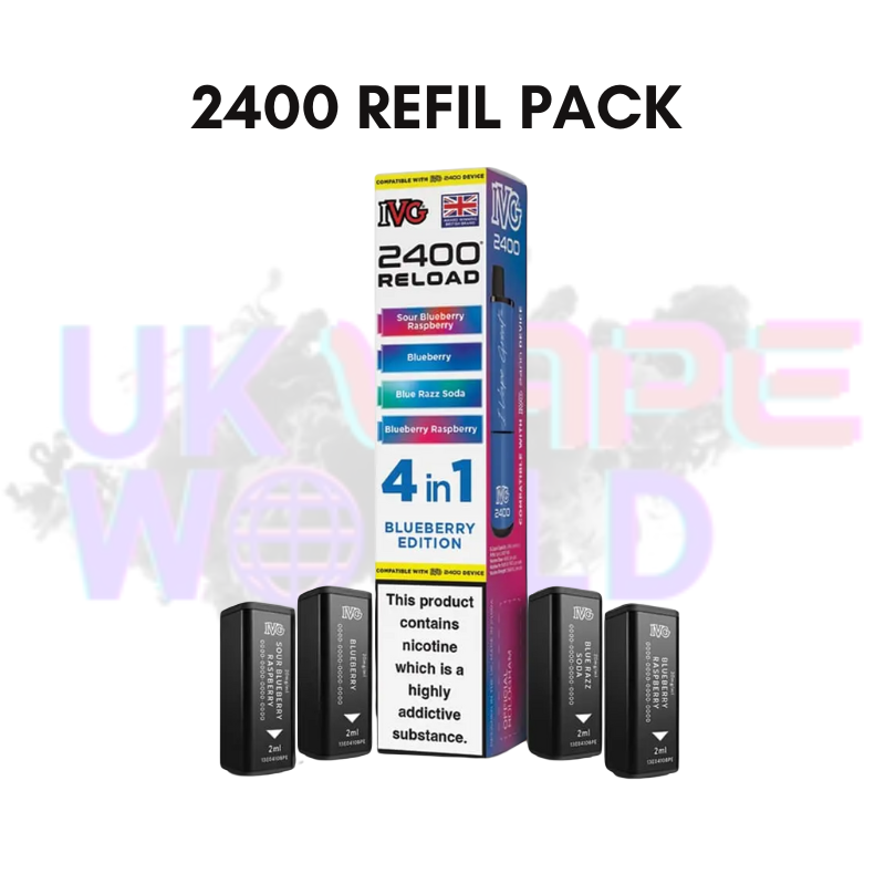 Blueberry Edition IVG 2400 RELOAD Pods - Box Of 10
