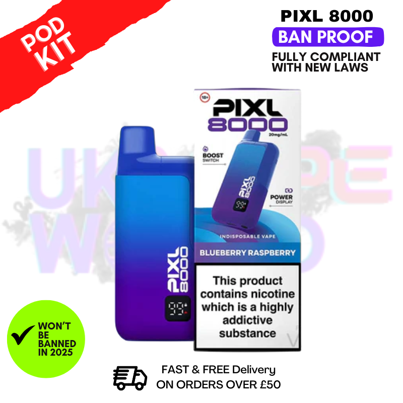 Blueberry Raspberry Pixl 8K 8000 Puff Pod Kit