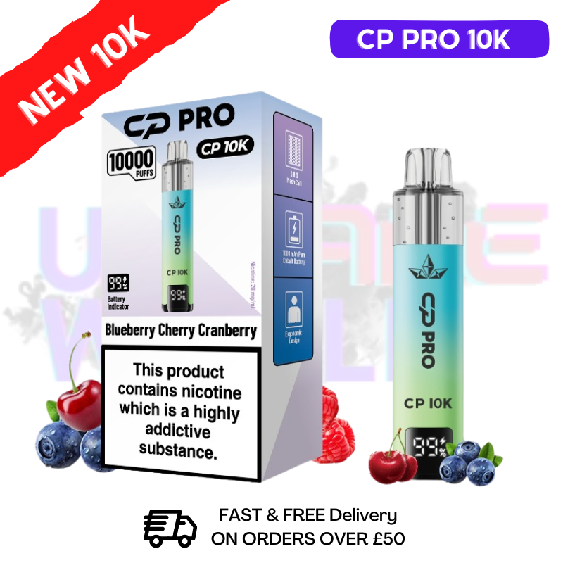 Blueberry Cherry Cranberry Cp Pro 10K Puff Pod Kit - ukvapeworld