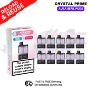 Blueberry Cherry Cranberry Crystal Aura 40K Replacement Pods Box Of 10 - ukvapeworld