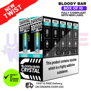 Shop Blueberry Raspberry Bloody Bar Crystal 10K Puff Box Of 10 - UK Vape Wolrd