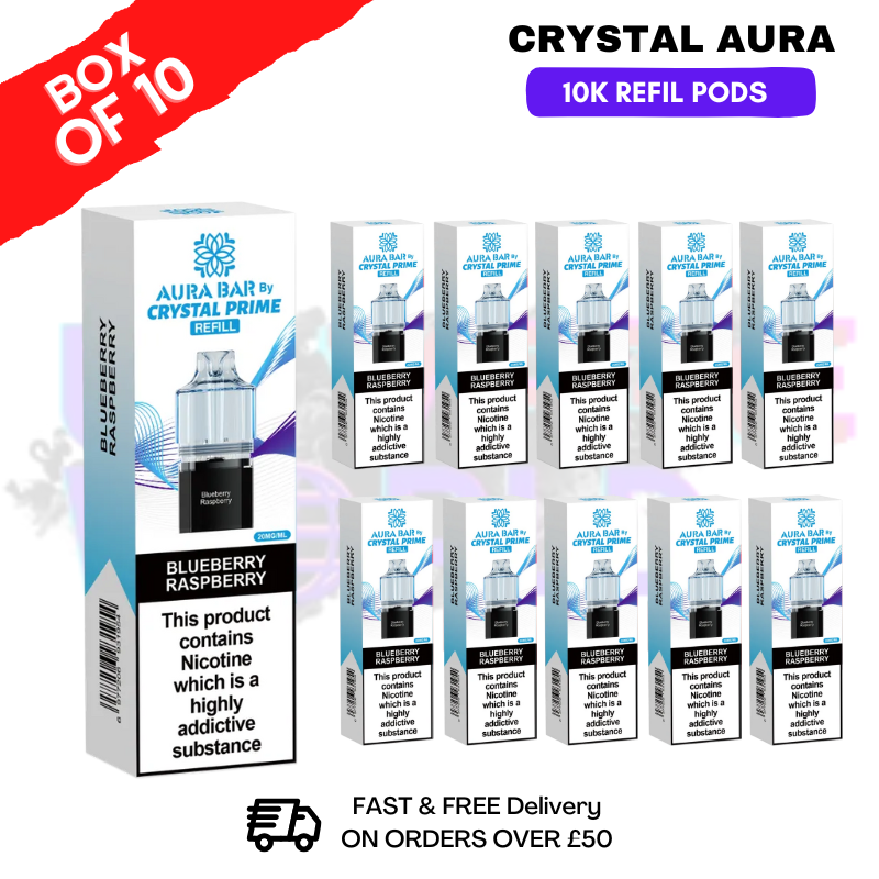 shop Blueberry raspberry Crystal Prime 10K Refil Pods Box Of 10 - ukvapeworld