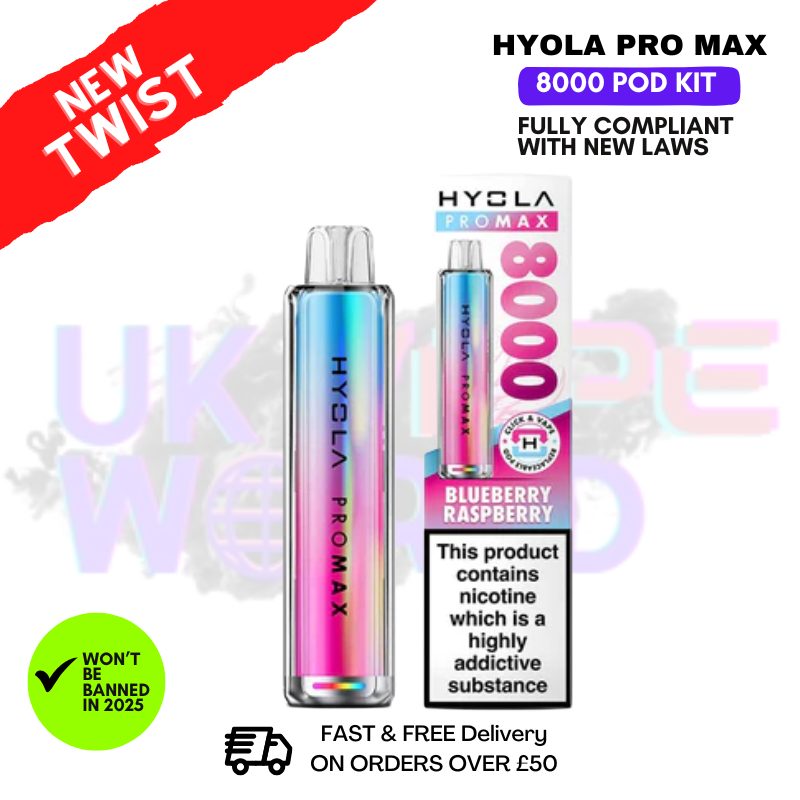 Blueberry Raspberry Hyola Pro Max 8000 Puff Prefilled Pod Kit