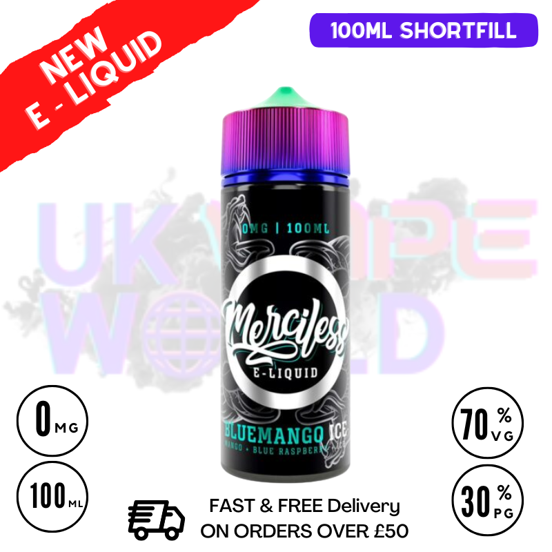 Blue Mango Ice Merciless Shortfill Juice 100ML Eliquid-ukvapeworld