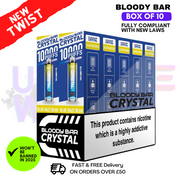 Shop Blue Razz Bear Bloody Bar Crystal 10K Puff Box Of 10 - UK Vape World