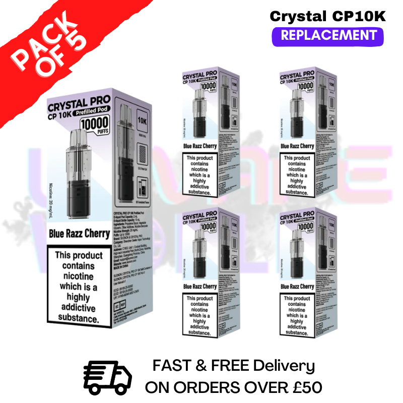 Blue Razz Cherry CP Pro 10K Replacement Pods Box Of 5 - ukvapeworld