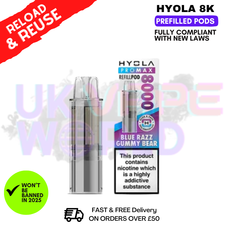 shop Blue Razz Gummy Bear Hyola Pro Max 8000 Replacement Pod - ukvapeworld