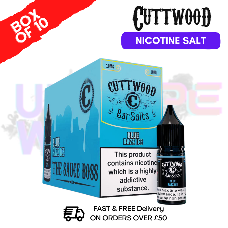 Blue Razz ICE Cuttwood Bar Salt BOX OF 10 - ukvapeworld