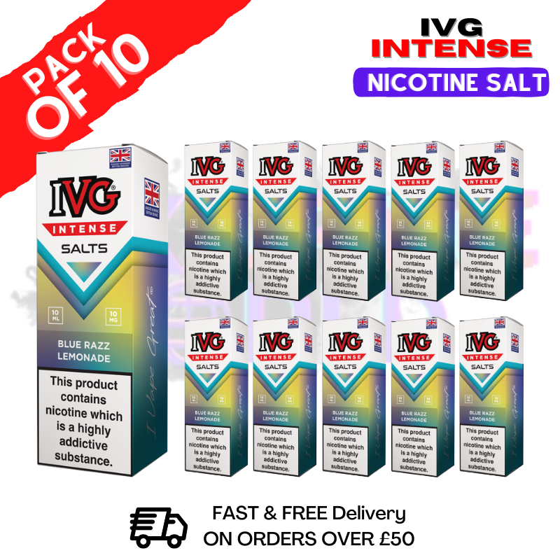 Blue razz lemonade IVG Intense Nic Salt Box Of 10