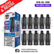 Blue Sour Rasp IVG XL 35K Replacement Pods Box Of 10 - ukvapeworld