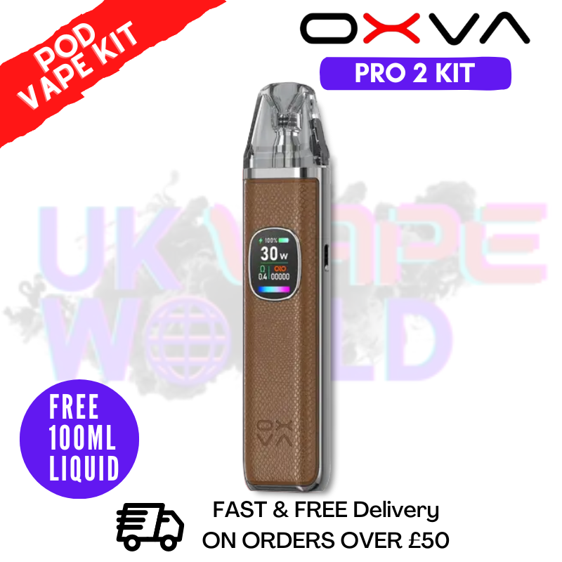 Shop Brown Python Oxva Xlim Pro 2 Pod Kit + Free 100ML Liquid - UK Vape World
