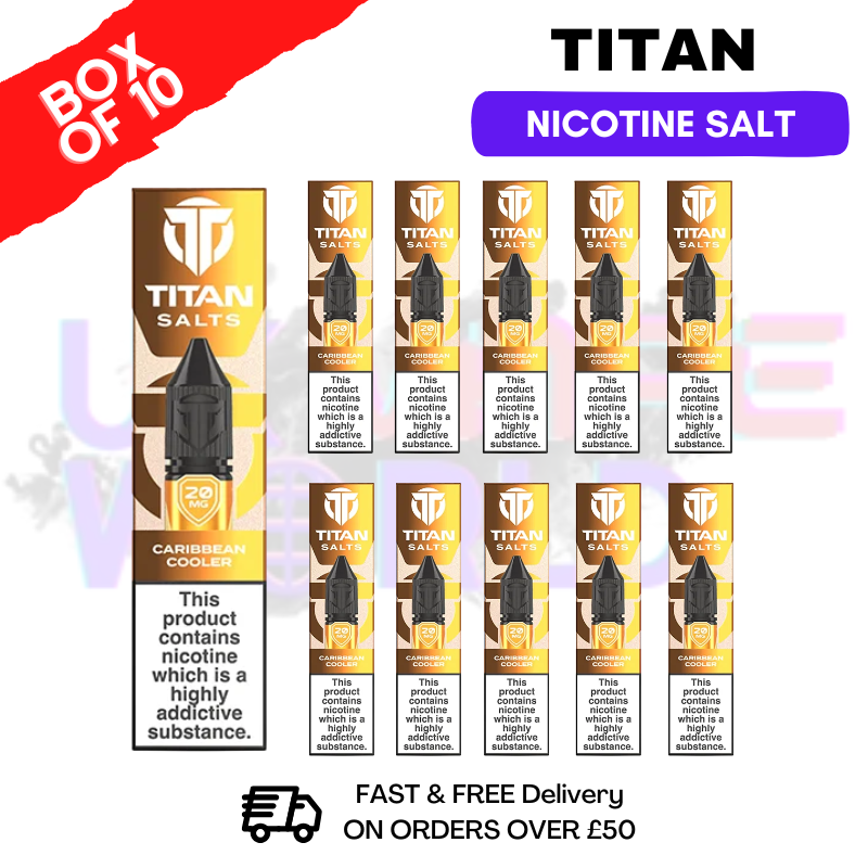 Caribbean Cooler Titan 10ml Nic Salt BOX OF 10 - ukvapeworld