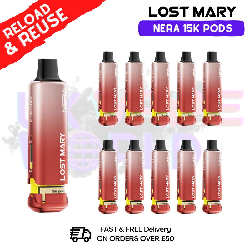 Cherry Berry Lost Mary Nera15K REFIL Box OF 10 - ukvapeworld